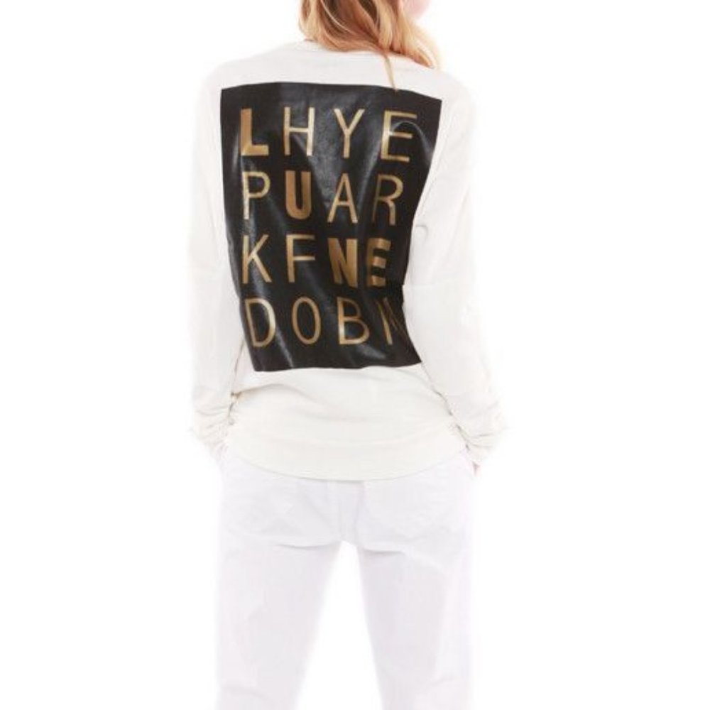 Hye Park and Lune Off-White Crossword Sweatshirt
